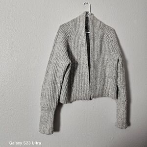Cozy Gray Women's Open Front Cardigan Sz M